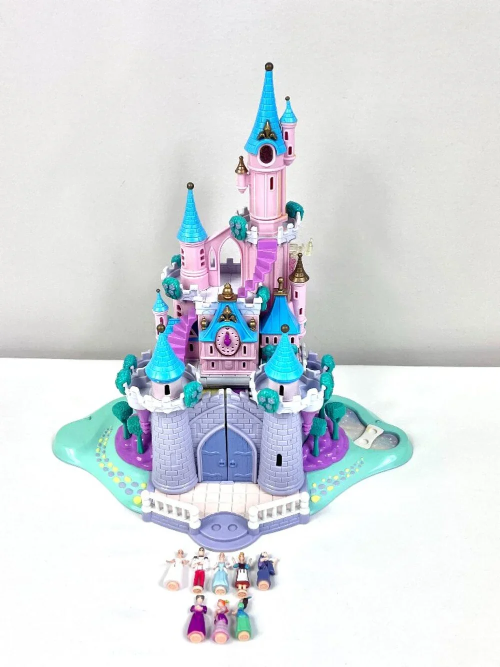 Vintage Polly Pocket Cinderella Enchanted Castle Playset Figures Lights Up